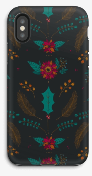 Winter Bouquet Pattern Case Iphone X Tough - Mobile Phone Case #7971584