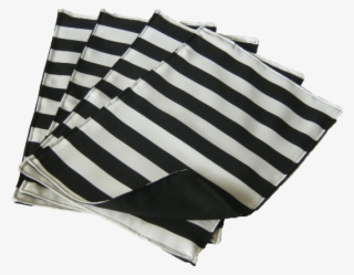Placemat Black And White Striped - Scarf #7971684