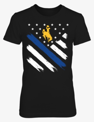 Diagonal Thin Blue Line - University Of Wyoming #7972008