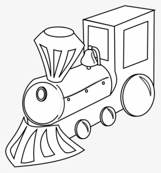 Vector Freeuse Toy Train Clipart Black And White - Black And White Coloring Train #7972252
