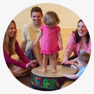 Little Girl Standing On Drum In A Music Together Class - Child #7972624