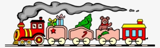 Vector Illustration Of Children's Toy Train With Gifts - Train #7972981