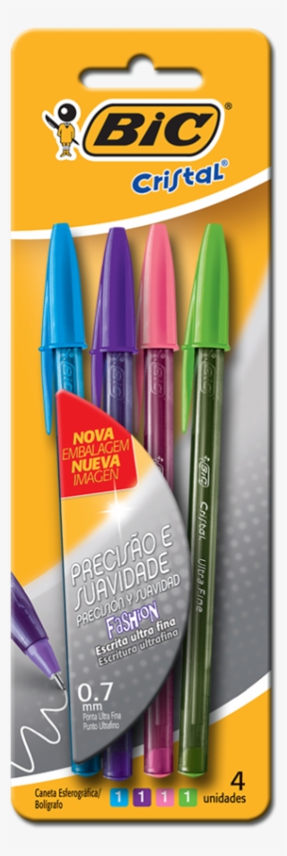 Caneta Esferográfica Bic Cristal Ultra Fina Fashion - Bic #7973265