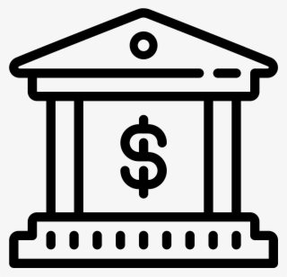 Bank Building Icon - Museum Draw #7973391