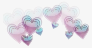 Love Flowercrown Heart Galaxy Emoji - Transparent Heart Crown Png #7975090