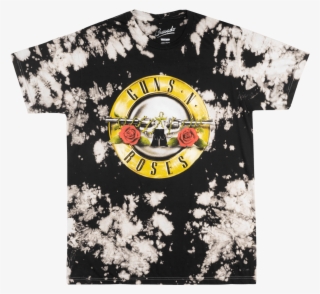 Guns N Roses Bullet Logo T-shirt Bleach Wash Mens Rock - Guns N Roses #7975942
