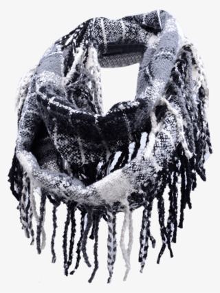 Outdoor Fringed Edge Decorated Faux Cashmere Scarf - Scarf #7976509