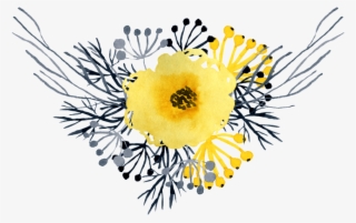 Free Png Download Watercolor Painting Png Images Background - Yellow Flower Watercolor Png #7977123