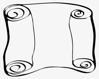 Scroll Frame Cliparts - Papiro Preto E Branco #7979541