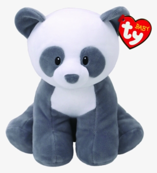 Mittens The Grey Panda Baby Ty Medium - Baby Ty #7980983
