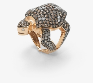 Animalier Ring In 18kt Rose Goldwith Brown And Colourless - Ring #7981017