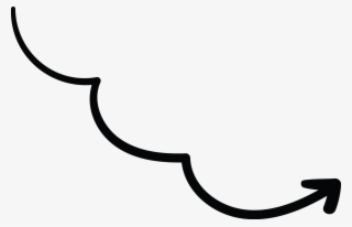 Right Down Arrow Twist Tail Line Doodle #7983237