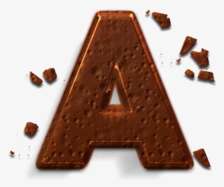 Chocolate Style 3d Letter A - Chocolate #7983511
