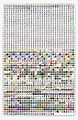 So Here Is The File With All The Icons And Numbers - Invsprite Png #7984849