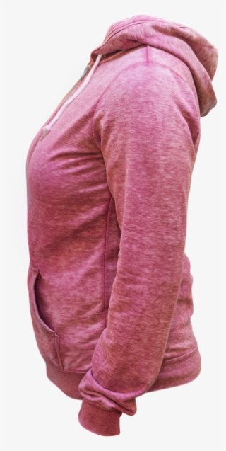 Ladies Burnout Zip Hoody - Hoodie #7987853