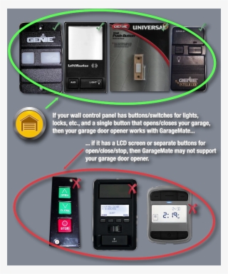 Photo Of Several 2 Button And 3 Button Wall Control - Garage Door Opener Button Wiring #7988238