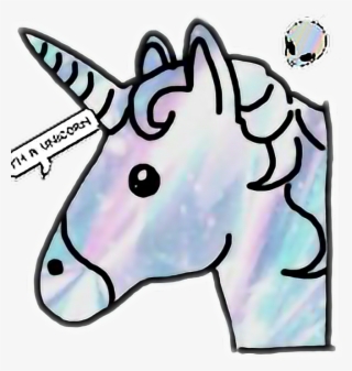 Unicorn Unicornremix Holographic Tumblr Love Png Png - Emoji Unicorn #7988381