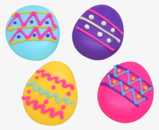 1/2" Royal Icing Easter Eggs - Circle #7990695