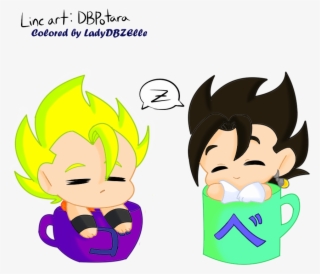 Lineart @dbpotara Colored @ladydbzelle - Vegito Gogeta Dragon Ball Xenoverse 2 #7994075