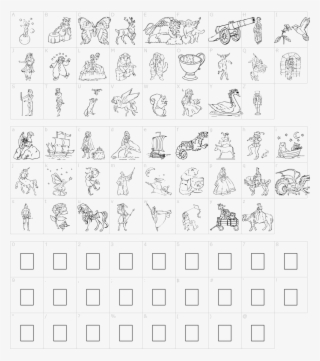 001 Once Upon A Time Font - Line Art #7995074