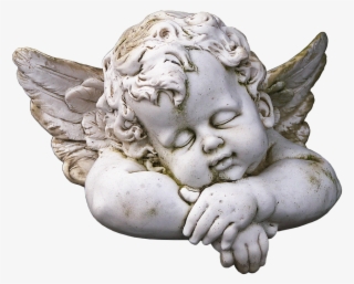 Figure, Angel, Cherub, Sleeping, Ceramic, Weathered - Angel Statue Png ...