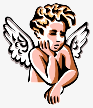 Vector Illustration Of Angelic Spiritual Cherub Angel - Angel #7996100