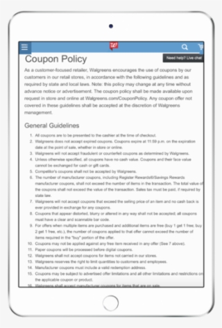 Walgreens Coupon Policy Faqs - E-book Readers #7999193