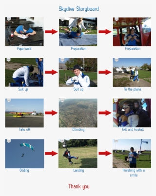 Tandem Skydive Process - Skydiving Storyboard #7999370