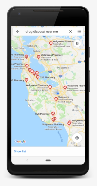 Google Teams Up With Dea, Cvs, Walgreens On Opioid - Map #7999411