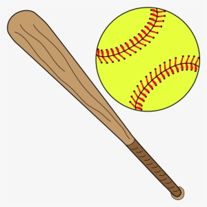 Free Icons Png - Softball Bat And Ball - Free Transparent PNG Download ...