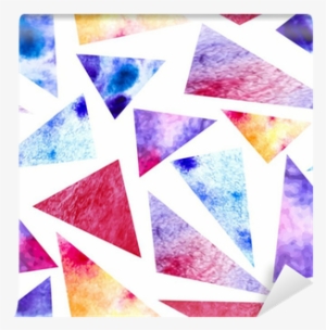 Watercolor Triangles Seamless Pattern - Watercolor Painting #81322