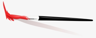 Onlinelabels Clip Art - Paintbrush With Red Paint #81422