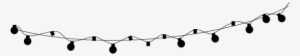Black Silhouette String Lights Png Image - Clipart String Light Vector #81703