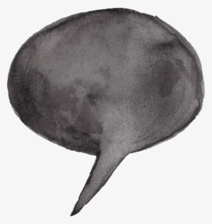 Free Download - Black Watercolor Speech Bubble #81788