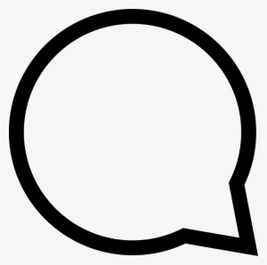 Circular Speech Bubble Outline - Circle #82125
