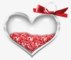 Transparent Heart With Red Bow Png Clipart Picture - Jumma Mubarak Dua Me Yaad Rakhna Gif #82390