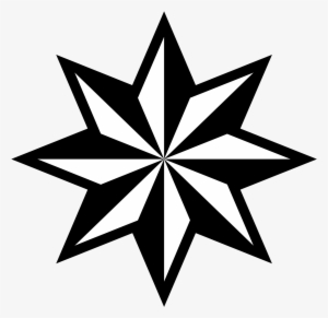 Clipart Transparent Black And White Clipart Stars - Red 8 Point Star #82562