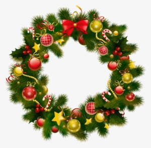 Simple Christmas Wreath - Christmas Wreath Frame Png #83349