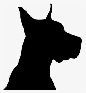 Head Of Big Dog Png - Great Dane Silhouette Head #83393