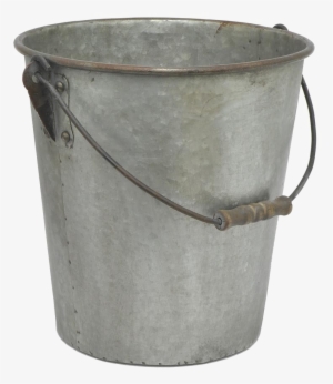Metal Bucket Png Background Image - Benzara Galvanized Metal Bucket Gray One Size #83422