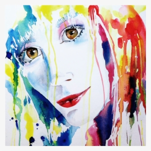 Original Modern Watercolor Portrait Painting - Modern Art #84020