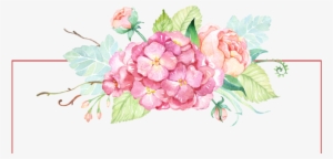 Free Watercolor Banner With Flowers Png - Watercolor Flower Paint Png #84278