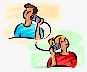 People Talking On The Telephone Royalty Free Vector - Pessoas Falando Ao Telefone #84436