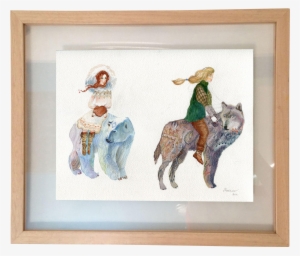 Original 21st Century Watercolour Painting Of A Travelling - Picture Frame #85444