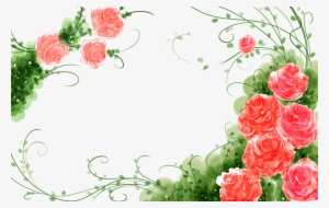 Svg Freeuse Stock Garden Roses Flower Watercolor Painting - Rose Flower Background Design Png #85516