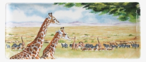 1 Oblong Serving Tray - Gien Safari Rectangular Cake Platter #85582