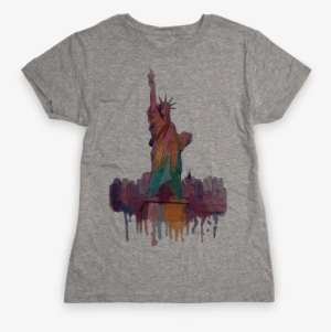 Statue Of Liberty Watercolor Womens T-shirt #85585