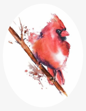 [watercolor Painting] Watercolor Animals, Watercolor - Watercolor Cardinal Art #85670