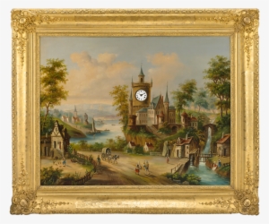 19th-century Musical Picture Clock - Clock #86175