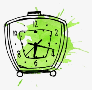 Ftestickers Clock Watercolor Stain Splash Paint Paintin - Drawing #86353